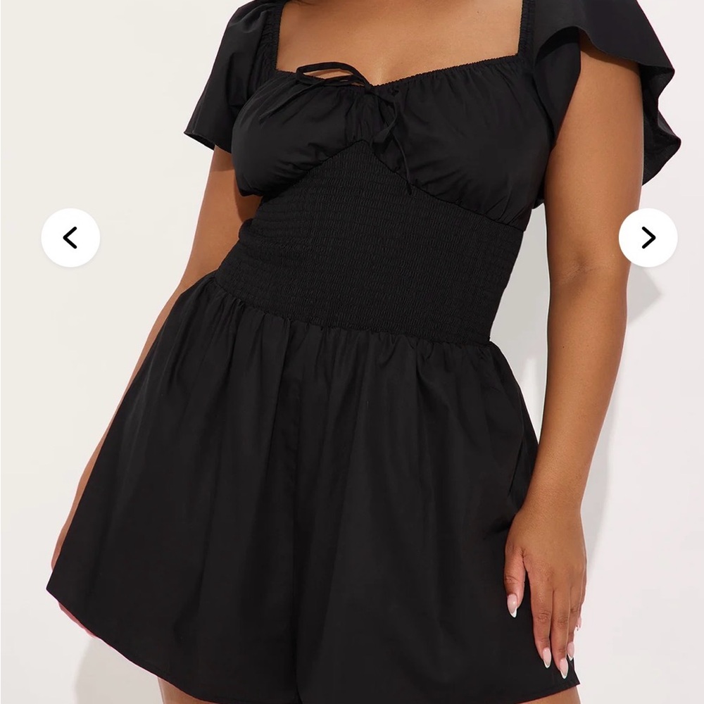 Fashion Nova Poplin Romper. Size S